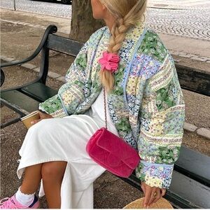 Floral Quilted Jacket size M